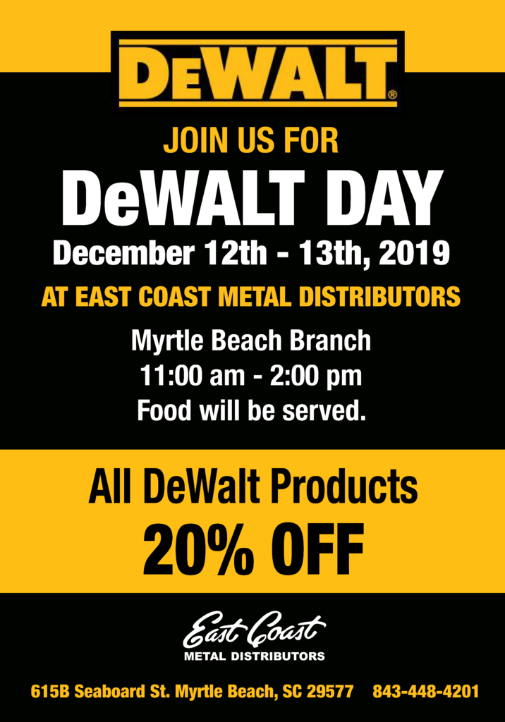 DeWalt Days Myrtle Beach East Coast Metal Distributors