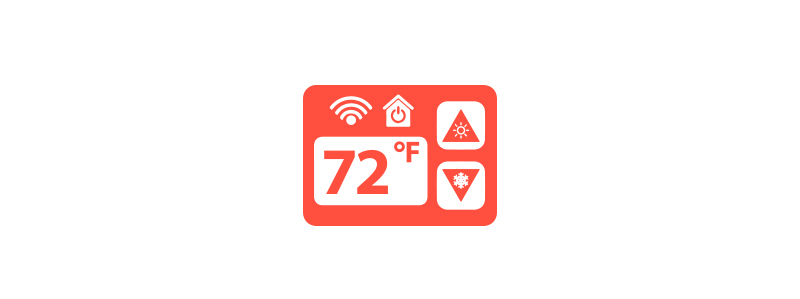 Smart thermostat icon